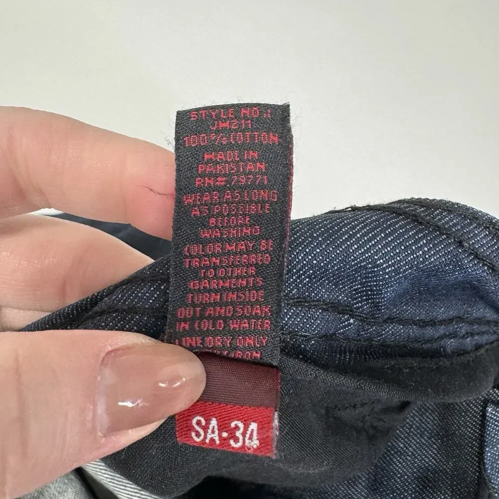 Jordan Craig Mens Jeans 42x32 Blue Legacy Edition Aaron Coated Moto Biker Grunge